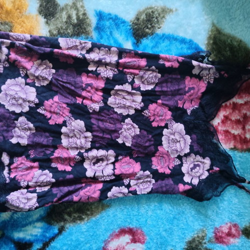 Benissimo floral lingerie-pajama set new, black and pink