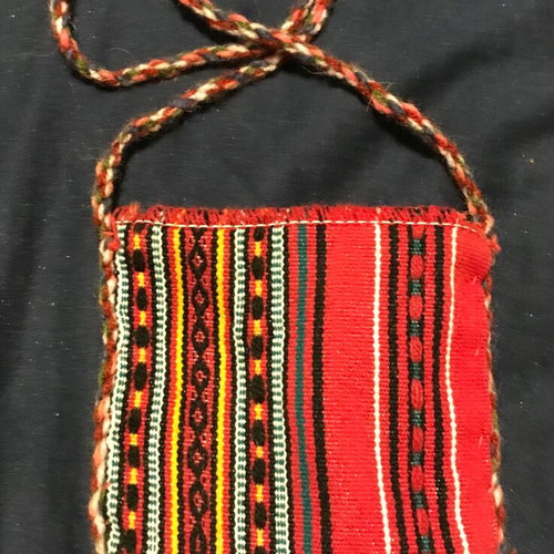 Traditional Chuspa Bag from Andes, new, handwoven wool