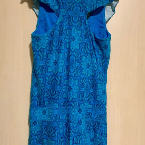 Juicy Couture blue terry shortsuit like new with ruffles and drawstring