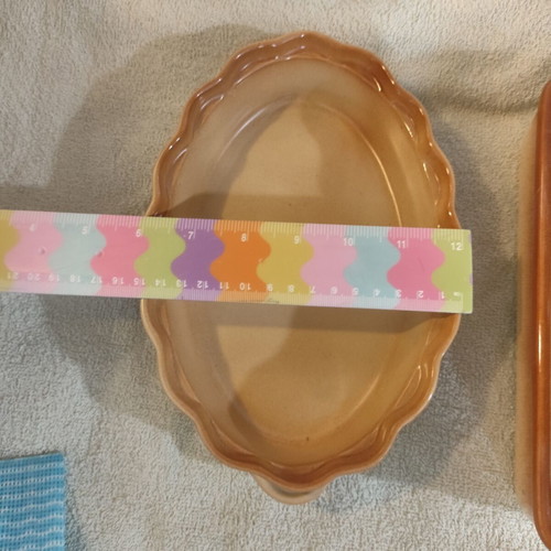 Vintage ceramic and clay ovenware set of 2, like new