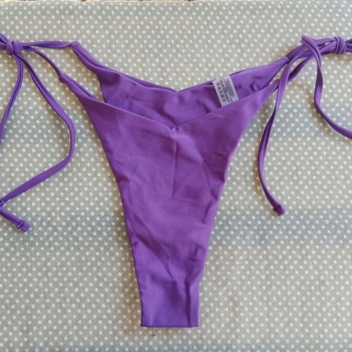 Decoro bikini bottom new, purple, large adjustable ties