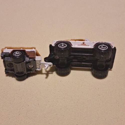 1972 Ford Bronco 4x4 with Trailer Diecast Model like new
