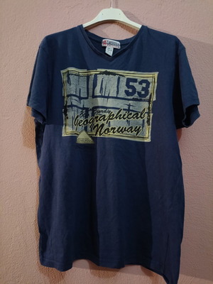 T-shirt Geographical Norway μπλε μέγεθος L σαν καινούργιο