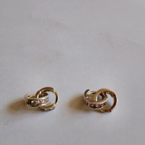 Silver earrings 2 pairs like new, 925 sterling
