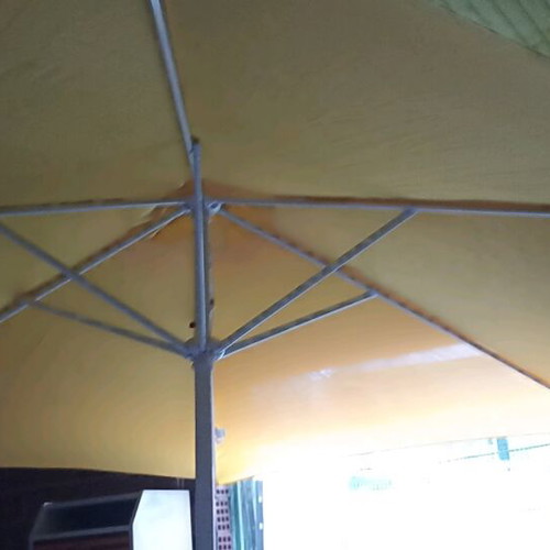 Umbrella like new, water-resistant polyester canopy with UV protection