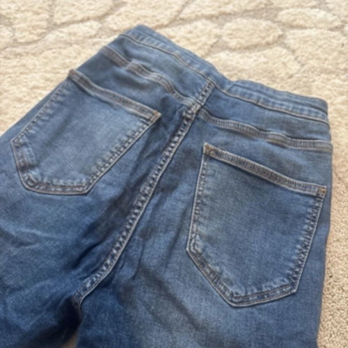 Stradivarius high-waisted shorts bermuda blue like new, size XS
