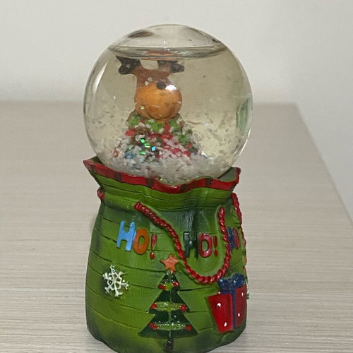 Christmas snow globe like new