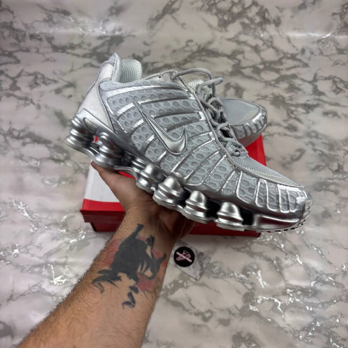 Nike Shox TL Sneakers men's and women's shoes silver made to order
