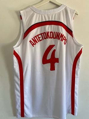 Giannis Antetokounmpo Φανέλα Φιλαθλητικός Ο.Α. Ζωγράφου XL λευκή συλλεκτική καινούργια