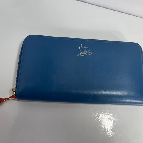Christian Louboutin leather wallet used, blue