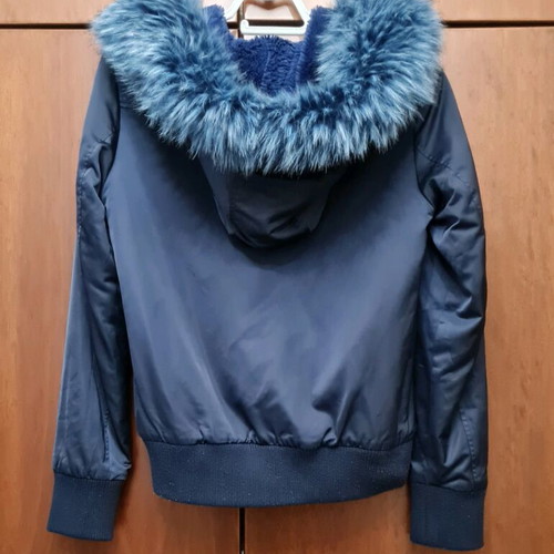 Desiree waterproof jacket with detachable hood like new, blue, sizes S and M