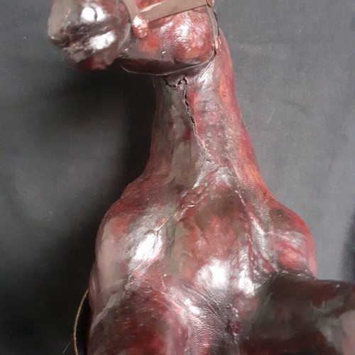 Leather decorative horse like new with minor imperfection