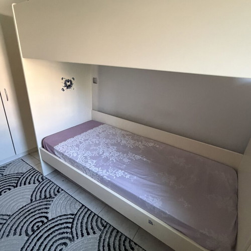 Bunk bed made by carpenter like new with storage drawers
