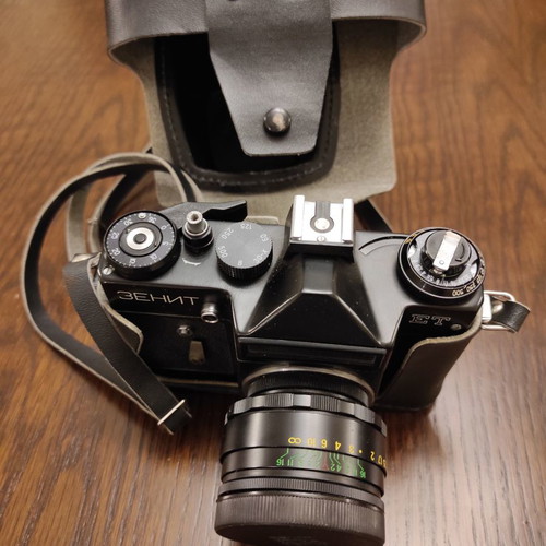 Zenit TTL camera used with Helios 44M 2/58 lens