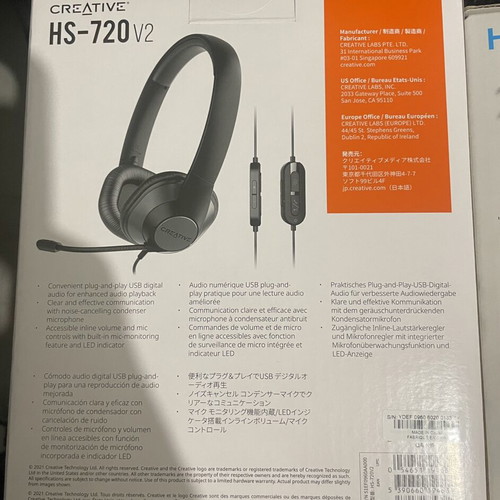 Logitech H390 and Creative HS-720 v2 headsets new, professional communication