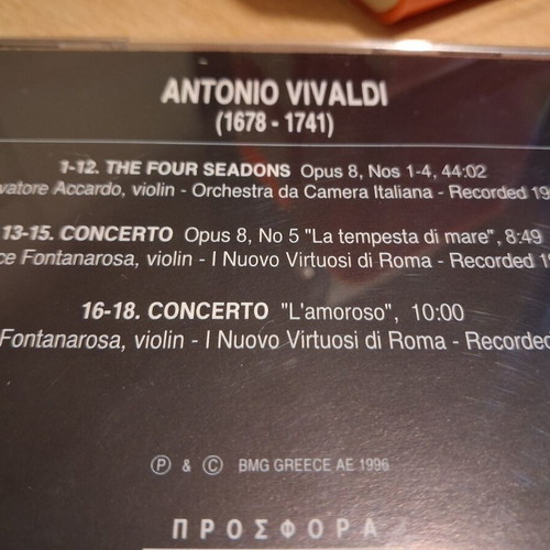 Vivaldi The Four Seasons CD like new, classical