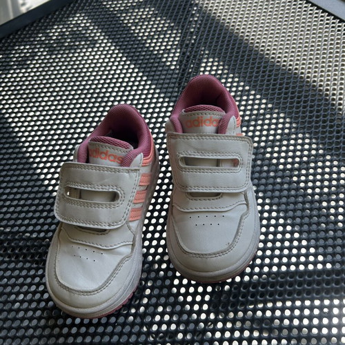 Adidas kids' shoes used, size 23, pink, athletic style