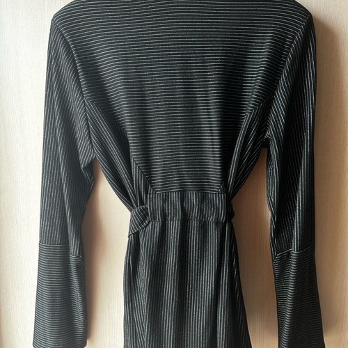 Nadia Rapti blazer new, size M, black with silver stripe and belt