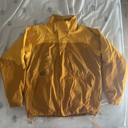 Helly Hansen jacket used, waterproof, warm, size L, yellow and orange