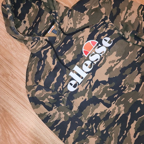 Ellesse Maroo Camo Longline Hoodie like new, unisex medium fit