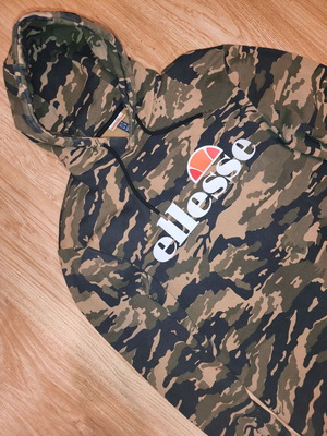 Ellesse Maroo Camo Longline Hoodie like new, unisex medium fit