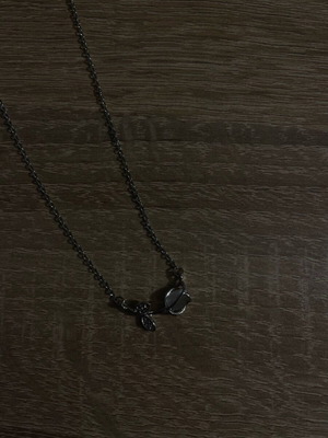 Silver tulip necklace new with delicate flower pendant