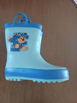 Παιδικές γαλότσες Paw Patrol με τον ήρωα Chase νούμερο 26 σαν καινούργιο, μπλε και τιρκουάζ