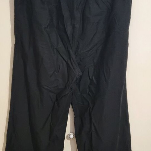 H&M women's pants with embroidery, size XL, like new, black