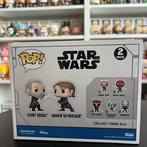Funko Pop! Star Wars 2 Pack Count Dooku vs Anakin Skywalker like new