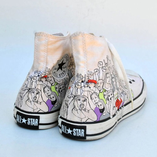 Converse All Star Chuck Taylor Graffiti Long Neck sneakers like new, size 46