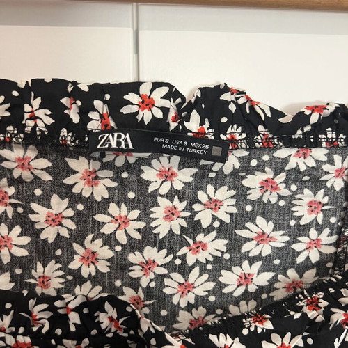 Zara mini floral dress size Small used