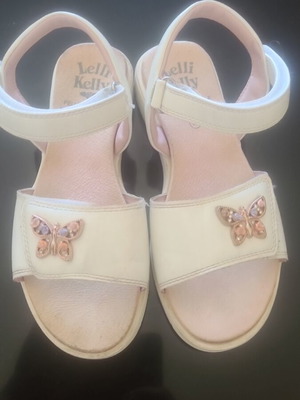 Lelli Kelly sandals size 34 like new with butterfly white and pink