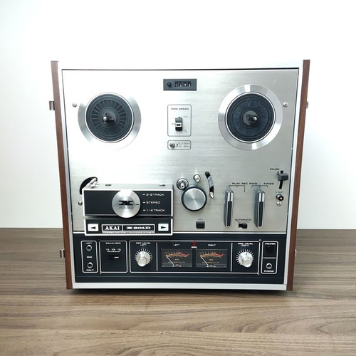 Akai X-201D Vintage Reel to Reel Tape Recorder used, 3-motor auto-reverse