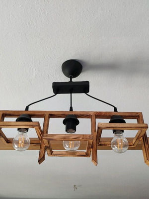 Wooden ceiling light like new