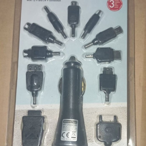 Car Charger set with 11 adapters new, includes cables