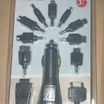 Car Charger set with 11 adapters new, includes cables