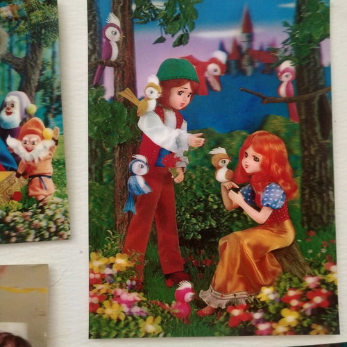 Vintage 3D postcards from 70s-80s fairy tales, new condition