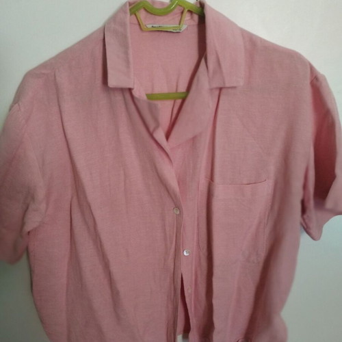 Stradivarius short shirt used, pink, size M