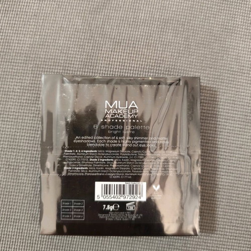 MUA eyeshadow palette shade lustre new