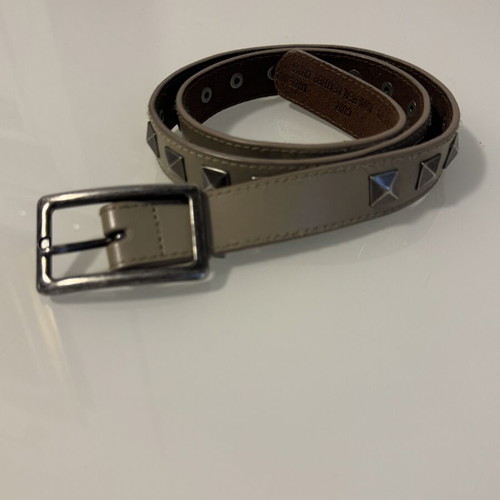 Manoukian leather belt with studs size 80, like new, beige