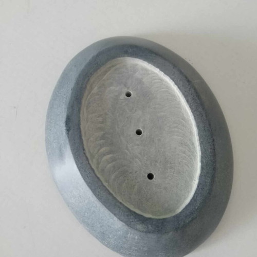 Stone soap dish 10x12cm oval new