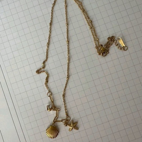 Necklace 18 carat stainless steel new, rust-resistant