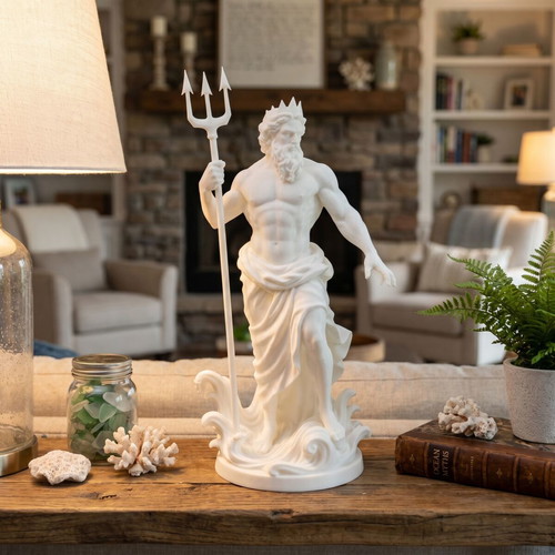 Poseidon decorative statue new, 14cm by 24cm height