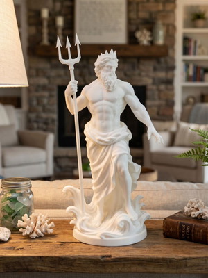 Poseidon decorative statue new, 14cm by 24cm height