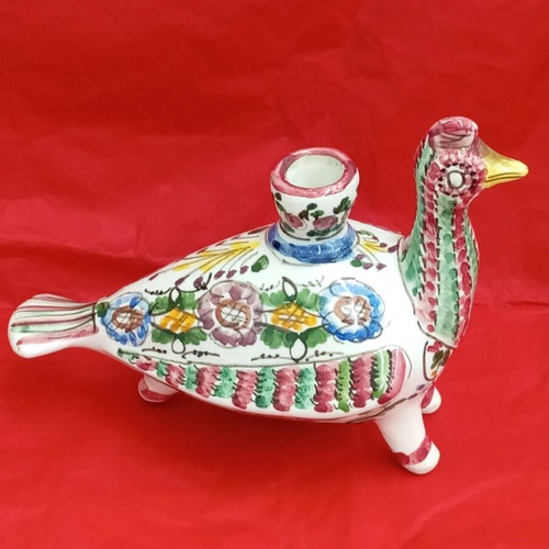 Skyros old handmade ceramic candle holder