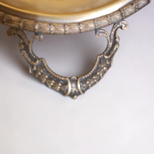 Decorative metal tray used with handles 61x41 cm