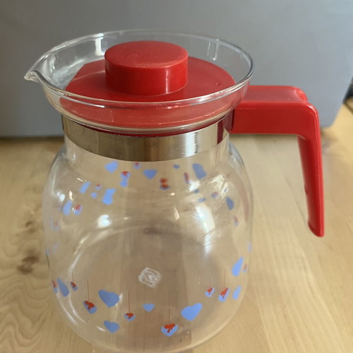 JEMAERGLAS vintage glass jug for hot drinks, Germany
