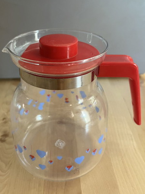 JEMAERGLAS vintage glass jug for hot drinks, Germany