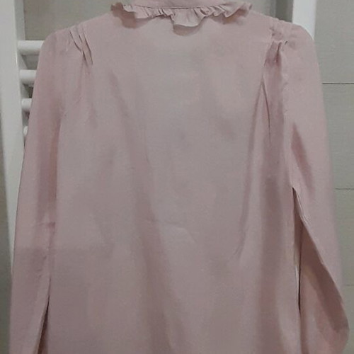 Zara women's shirt pink like new with black buttons