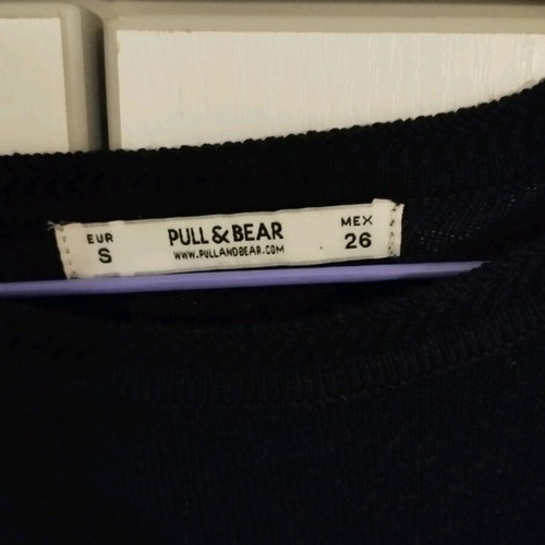 Black thin blouse Pull & Bear like new, size S